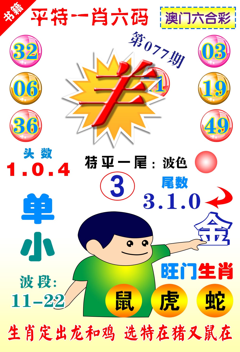 077期澳门一肖六码[图]
