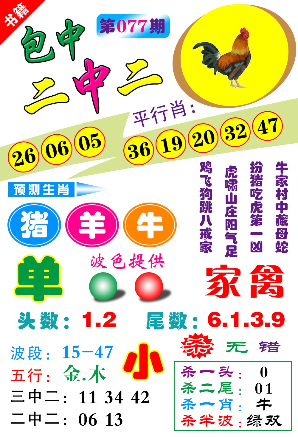 077期澳门预测生肖[图]