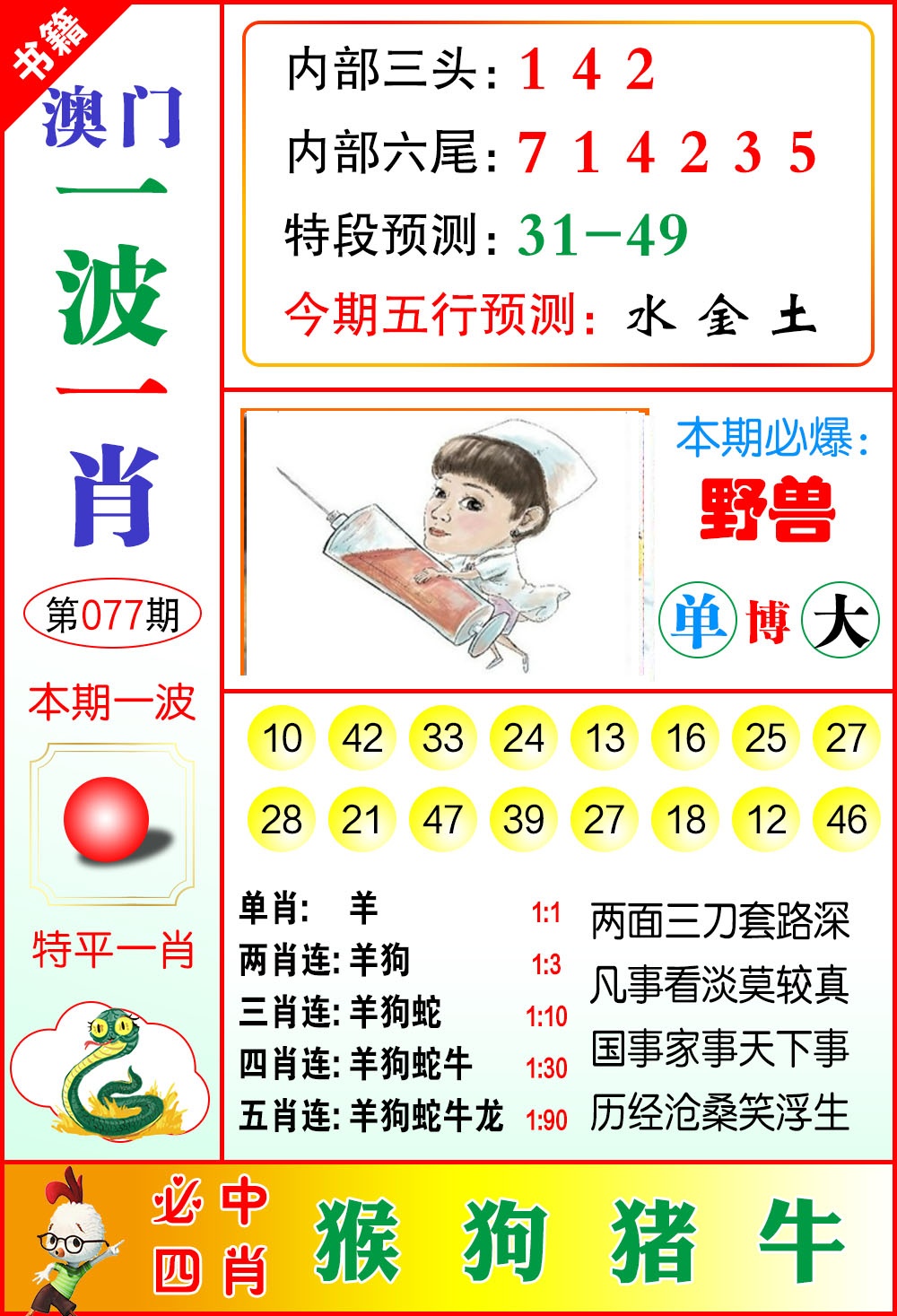 077期澳门一波一肖[图]