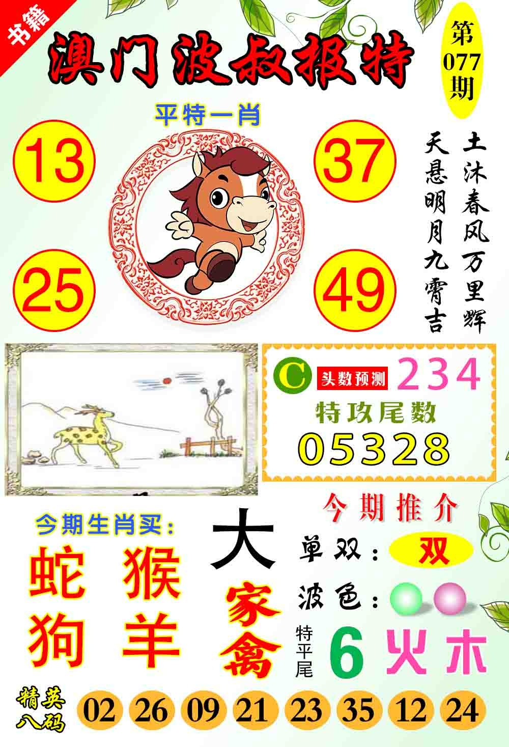 077期澳门波叔报特[图]